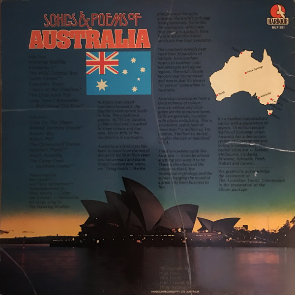 télécharger l'album The Hawking Brothers, Ken Sparkes, Terry McDermott - Songs Poems Of Australia