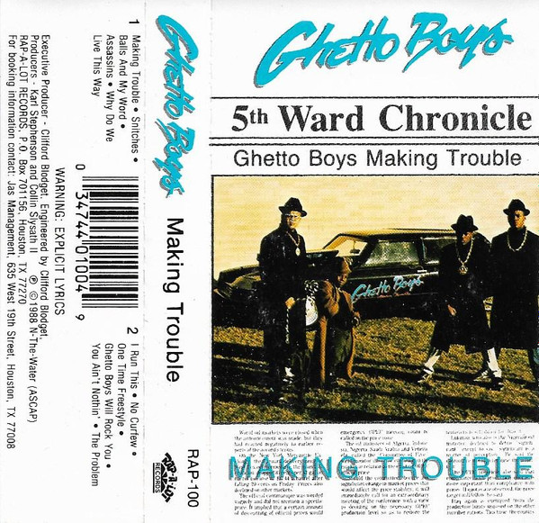Ghetto Boys – Making Trouble (1988, Cassette) - Discogs