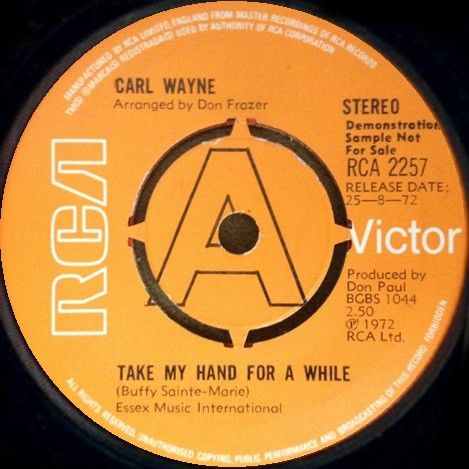 last ned album Carl Wayne - Take My Hand For A While Sweet Seasons