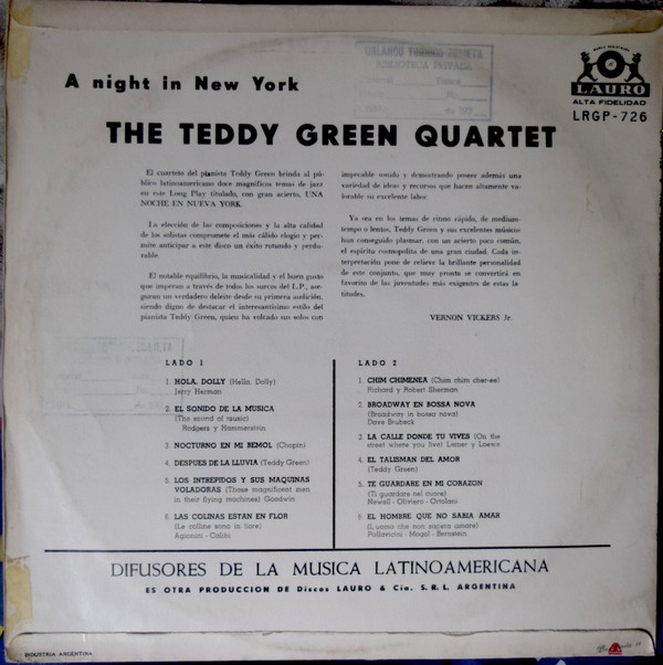 baixar álbum The Teddy Green quartet - A Night in New York