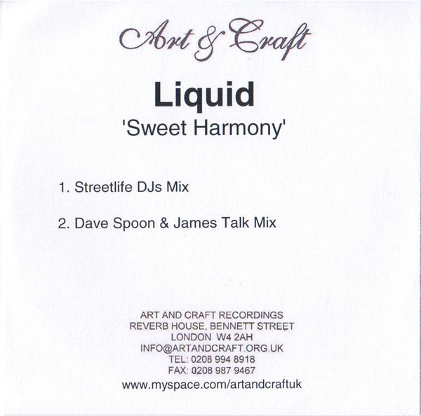 Liquid Sweet Harmony 2007 CDr  Discogs 