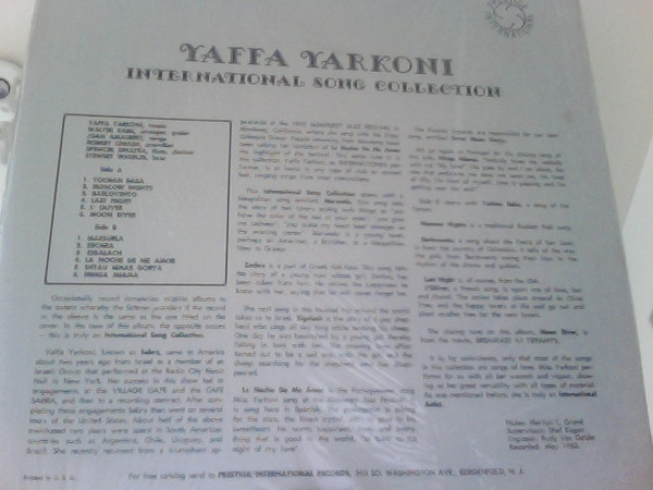 ladda ner album Yaffa Yarkoni - International Song Collection