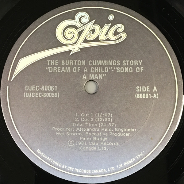 Album herunterladen Burton Cummings - The Burton Cummings Story Dream Of A Child Song Of A Man