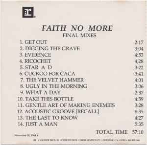 Faith No More - Final Mixes album cover
