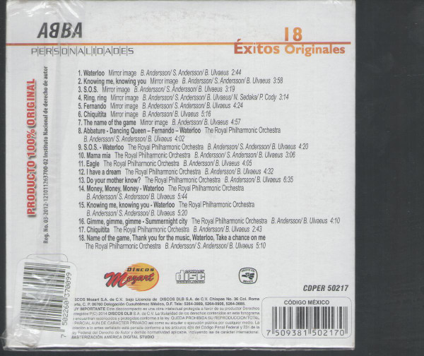 descargar álbum Mirror Image & The Royal Philharmonic Orchestra - Perform The Songs Of ABBA 18 Exitos Originales