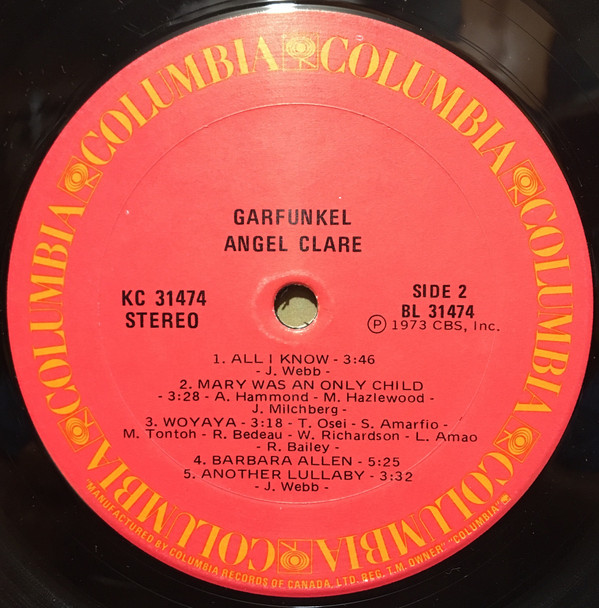 Garfunkel - Angel Clare | Columbia (KC 31474) - 4