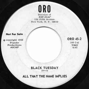 All That The Name Implies - Black Tuesday アルバムカバー