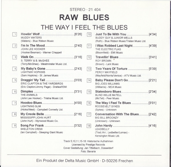 Album herunterladen Various - The Way I Feel The Blues
