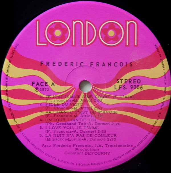 Frederic François - Frederic François | London Records (LFS-9006) - 3