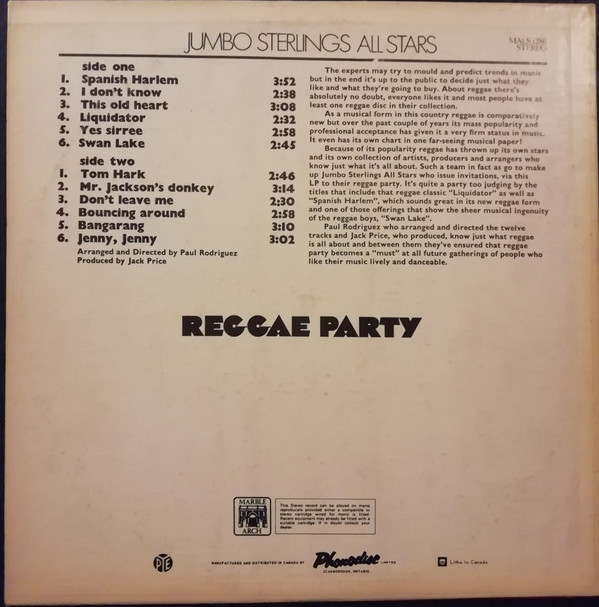 baixar álbum Jumbo Sterlings All Stars - Reggae Party