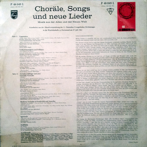 Album herunterladen Various - Choräle Songs Und Neue Lieder 11 Deutscher Evangelischer Kirchentag Dortmund 1963