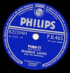 Frankie Laine - Bubbles / Cool Water