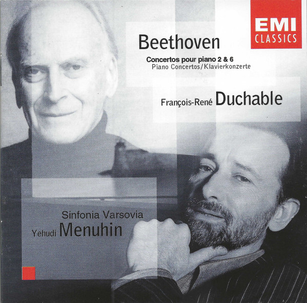 ladda ner album Beethoven FrançoisRené Duchable, Sinfonia Varsovia, Yehudi Menuhin - Concertos Pour Piano 2 6 Piano Concertos Klavierkonzerte