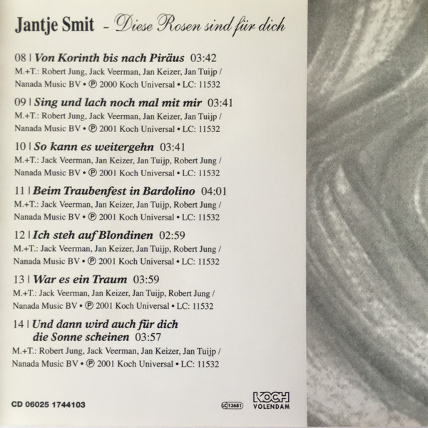 baixar álbum Jantje Smit - Carmen Nebel Präsentiert Diese Rosen Sind Für Dich
