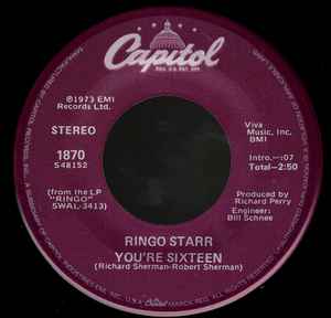 Ringo Starr – You're Sixteen (1988, Jacksonville pressing, Vinyl