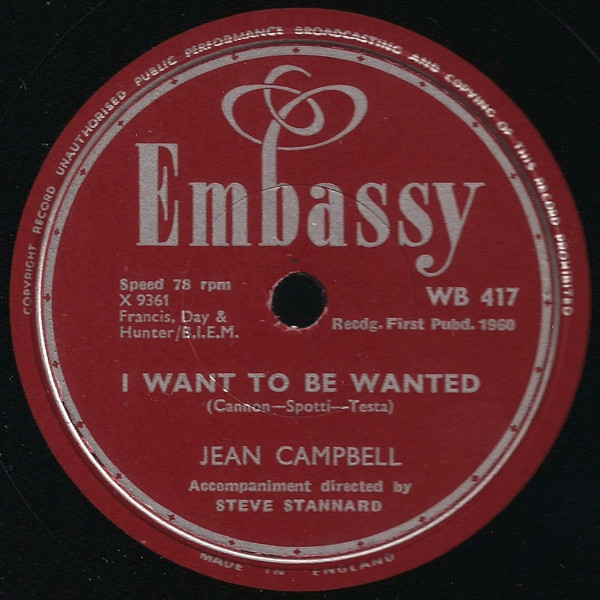 Album herunterladen Jean Campbell - My Heart Has A Mind Of Its Own I Want To Be Wanted