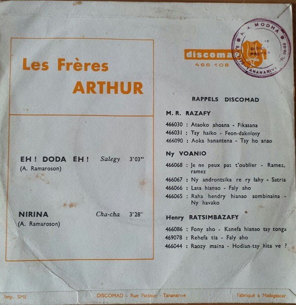 baixar álbum Les Frères Arthur - Eh Doda Eh Nirina