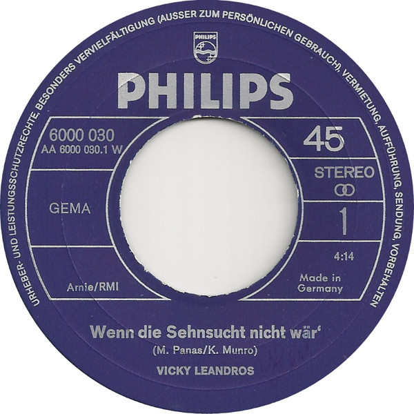baixar álbum Vicky Leandros - Wenn Die Sehnsucht Nicht Wär
