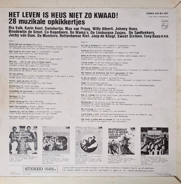 last ned album Various - Het Leven Is Heus Niet Zo Kwaad 28 Muzikale Opkikkertjes