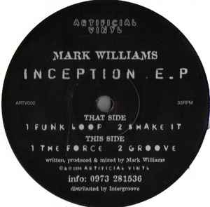 Mark Williams - Inception EP album cover