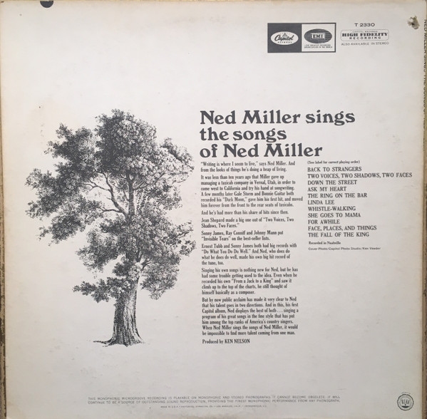 descargar álbum Ned Miller - The Songs Of Ned Miller