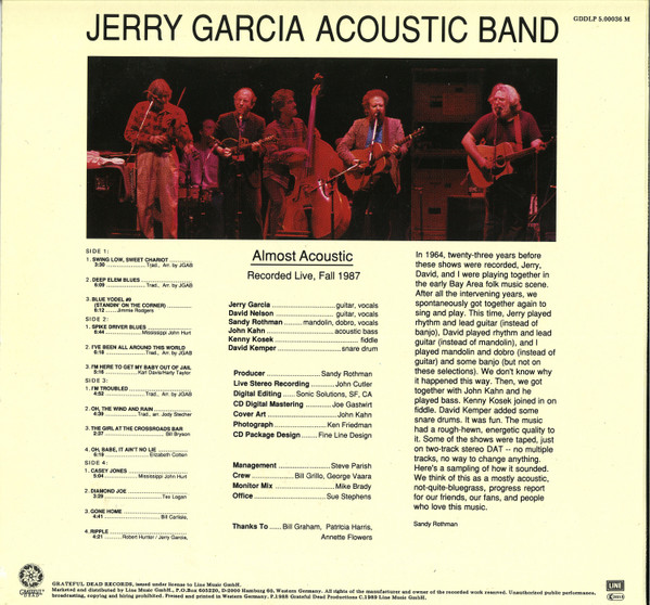 baixar álbum Jerry Garcia Acoustic Band - Almost Acoustic