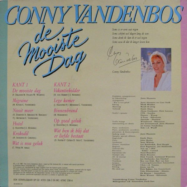 baixar álbum Conny Vandenbos - De Mooiste Dag