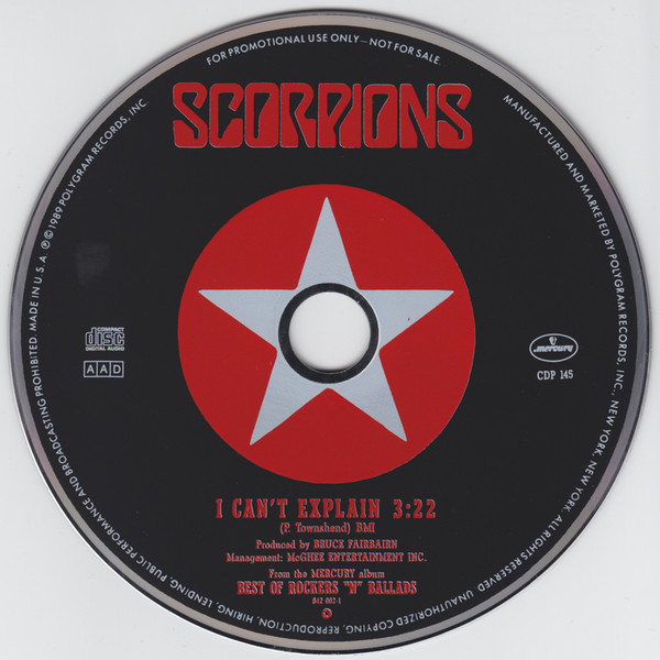 Scorpions – I Can't Explain (1989, Cardsleeve, CD) - Discogs