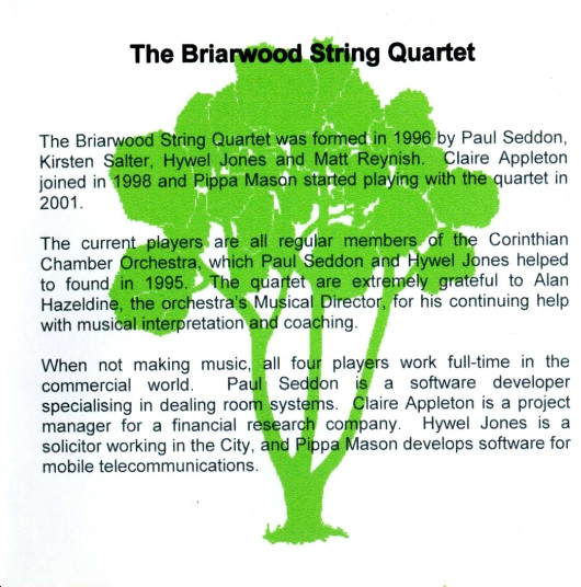 baixar álbum Briarwood String Quartet - Live Recording 27th January 2003