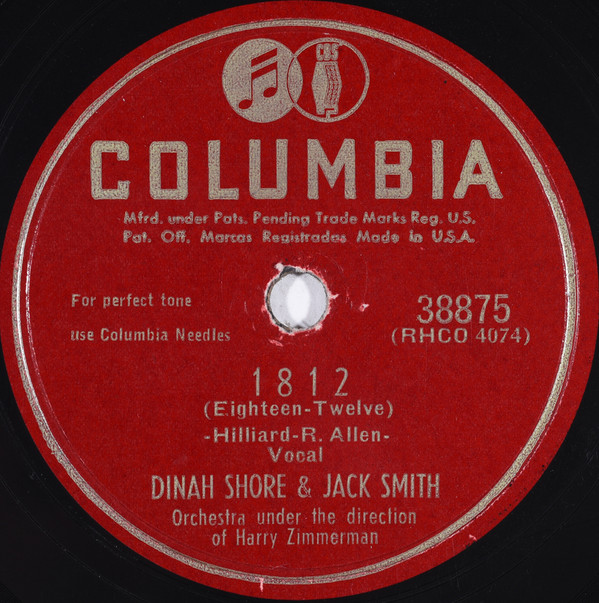 baixar álbum Dinah Shore, Jack Smith - 1812 Cotton Candy