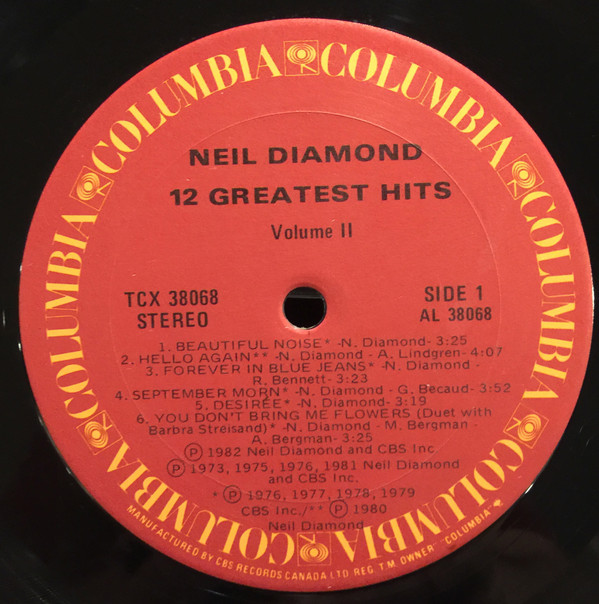 Neil Diamond - 12 Greatest Hits, Volume II | Columbia (TCX 38068) - 3