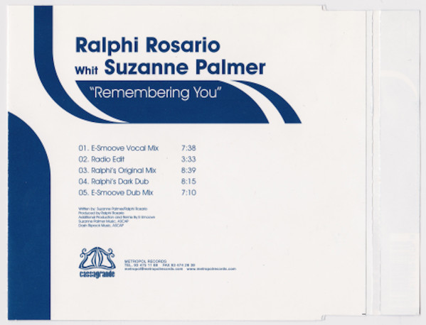 baixar álbum Ralphi Rosario With Suzanne Palmer - Remembering You
