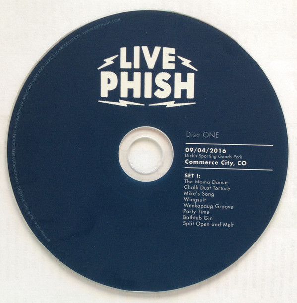 descargar álbum Phish - Livephish September 4 2016 Dicks Sporting Goods Park Commerce City CO