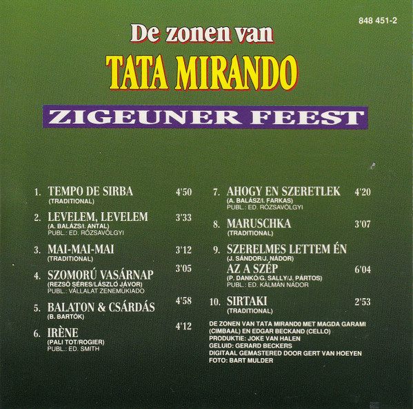 télécharger l'album De Zonen Van Tata Mirando - Zigeuner Feest