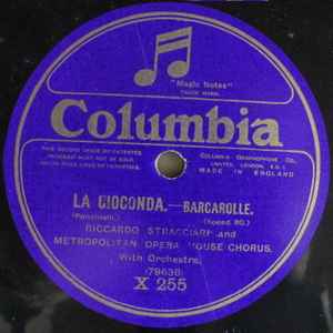 Riccardo Stracciari - La Gioconda  -  Barcarolle album cover