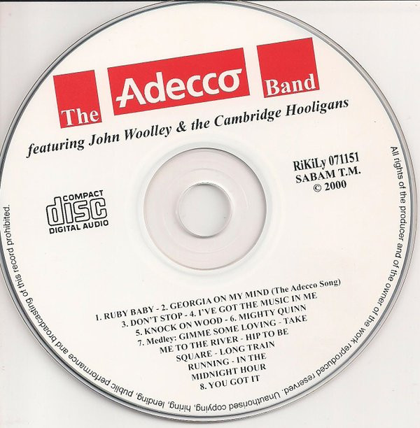 baixar álbum John Woolley & The Cambridge Hooligans - The Adecco Band