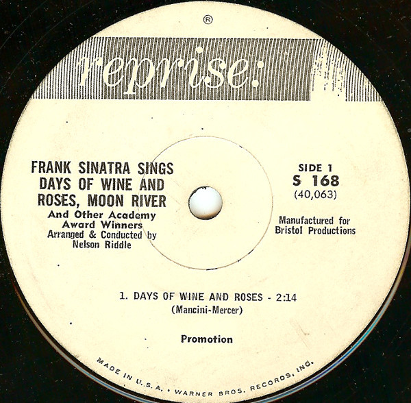 descargar álbum Frank Sinatra - Days of Wine and Roses Moon River and other Academy Award Winners