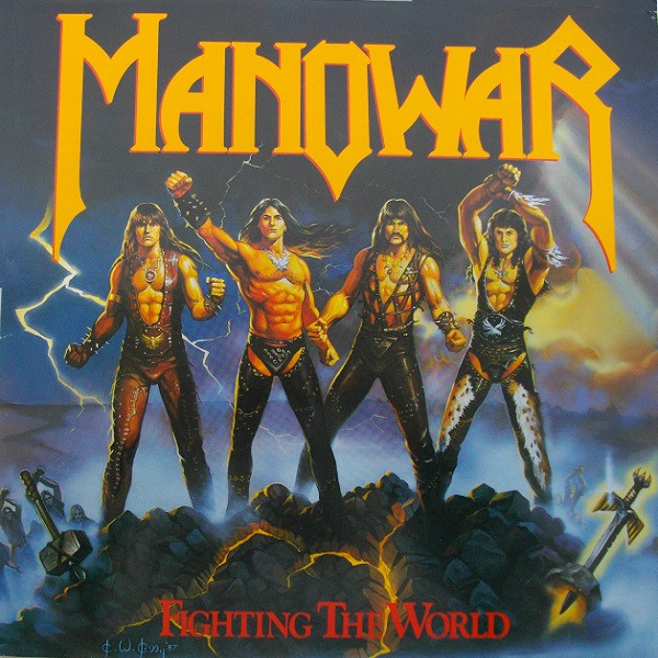 Обложка конверта виниловой пластинки Manowar - Fighting The World