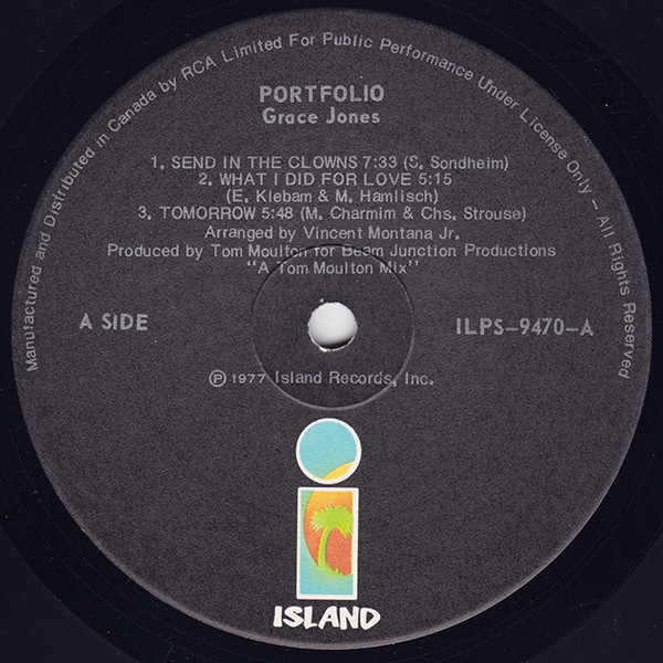 Grace Jones - Portfolio | Island Records (ILPS 9470) - 5