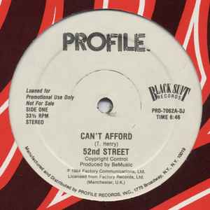 52nd Street - Can't Afford