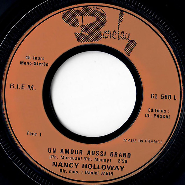 télécharger l'album Nancy Holloway - Un Amour Aussi Grand Ne Viens Pas Me Dire Good Bye
