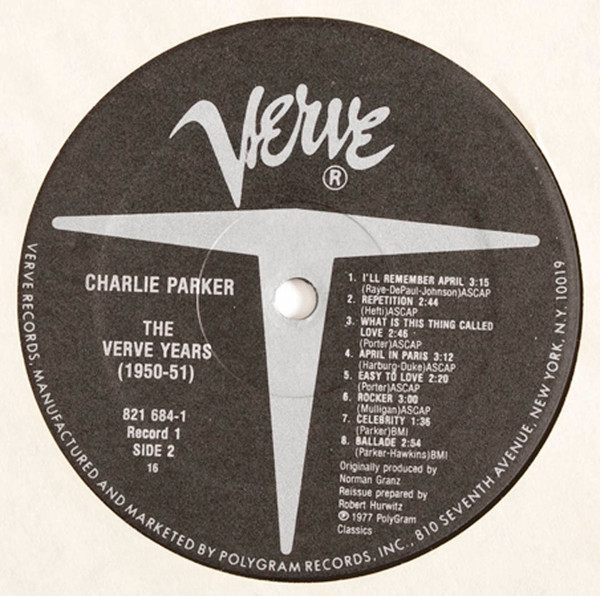 télécharger l'album Charlie Parker - The Verve Years 1950 51