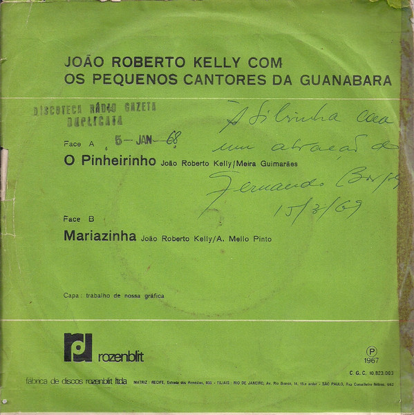 baixar álbum João Roberto Kelly Com Os Pequenos Cantores Da Guanabara - O Pinheirinho Mariazinha