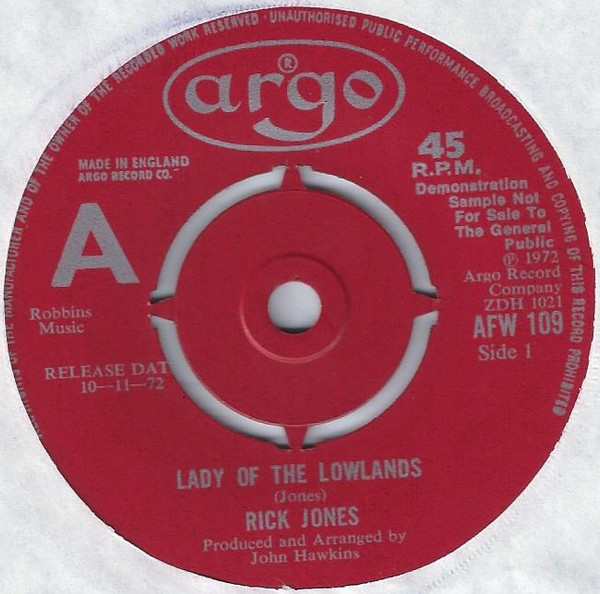 ladda ner album Rick Jones - Lady Of The Lowlands