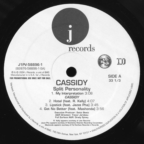 Cassidy – Split Personality (2004, Clean Version, Vinyl) - Discogs
