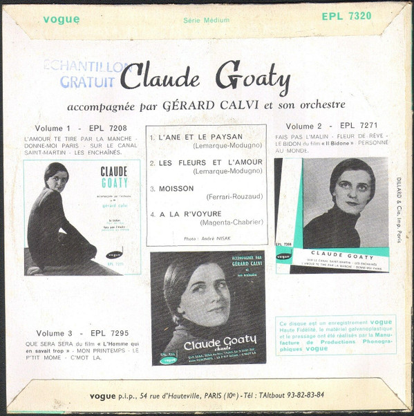 last ned album Claude Goaty - Lâne Et Le Paysan