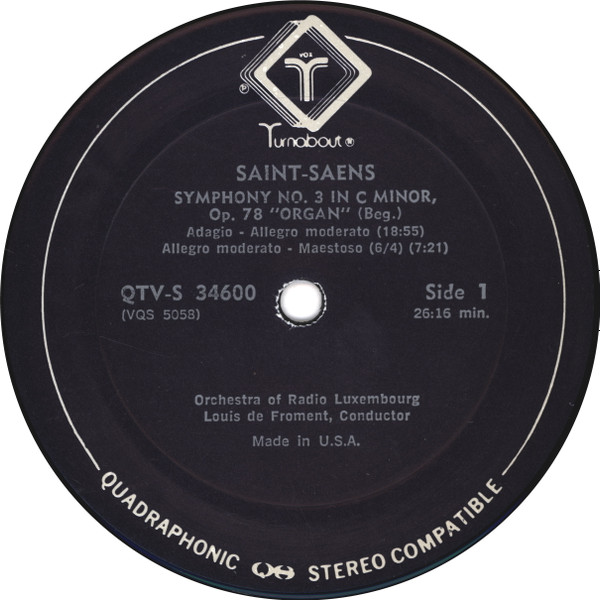 descargar álbum Saint Saëns, Orchestra Of Radio Luxembourg, Louis De Froment - Symphony No3 In C Minor Organ Henry VIII Ballet Divertissement