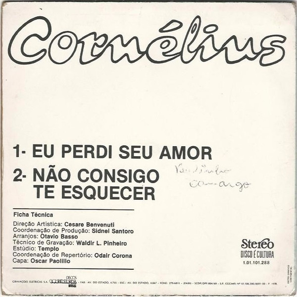 lataa albumi Cornelius - Eu Perdi Seu Amor Não Consigo Te Esquecer