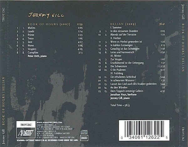baixar álbum Jeremy Gill - Book Of Hours Helian