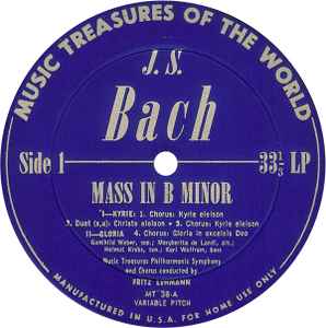 J. S. Bach – Mass In B Minor (Vinyl) - Discogs